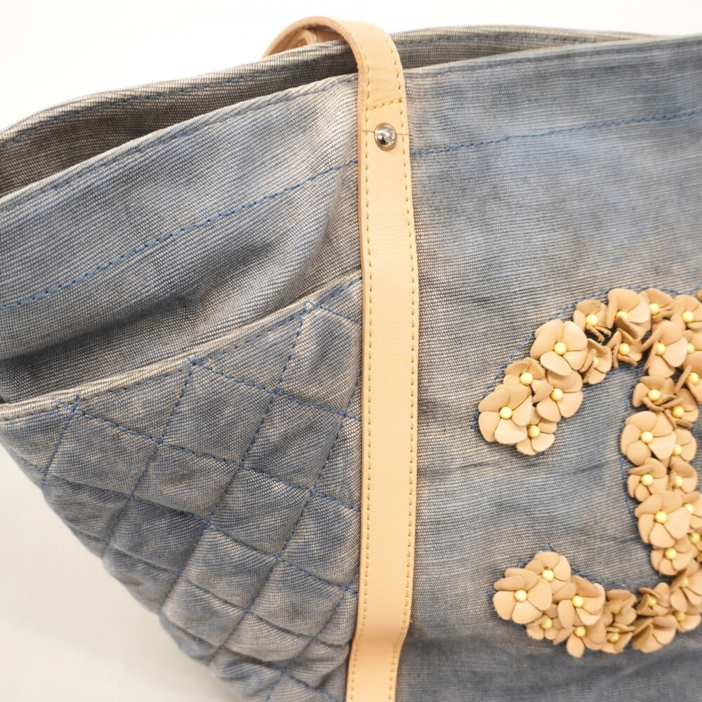 Chanel Cruise Line Tote Bag, Denim Blue Beige, Women's - Picture 8 of 13